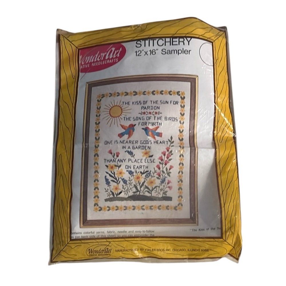 Wonder Art Vintage Crewel Kit Sampler 5065